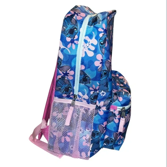 Disney Stitch Blue and Pink Kids Backpack NWT - Picture 2 of 4